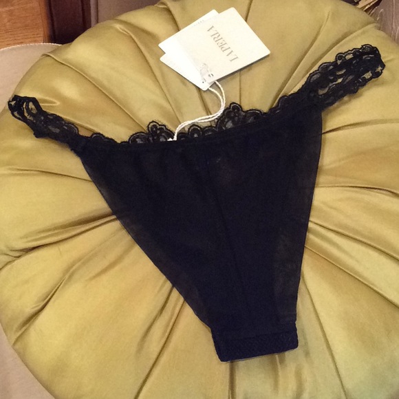 La Perla Paisley Embroidered brazilian g-string black panties Sz.S - Picture 5 of 8